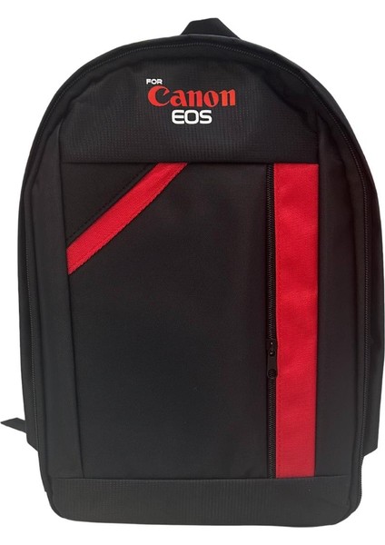 Canon Dslr Fotoğraf Makine Çift Askı 5 Bölmeli Sırt Çantası