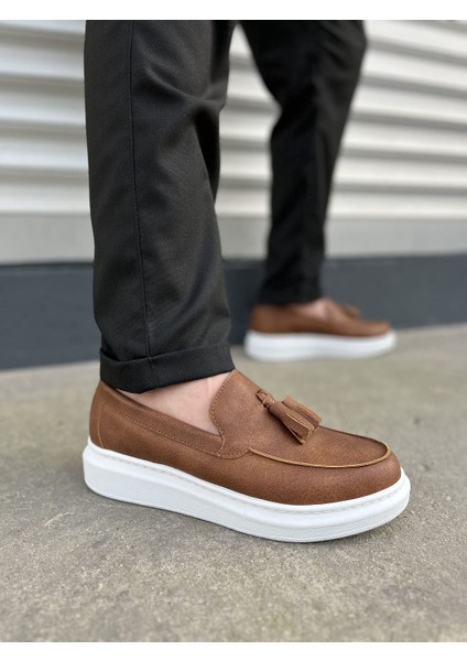 Blaze Bağcıksız Püsküllü Cilt Erkek Günlük Spor Klasik Ayakkabı Cbt - Taba fiyatları