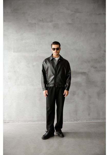 Oversize Unisex Vintage Içi Kürklü Deri Ceket modelleri