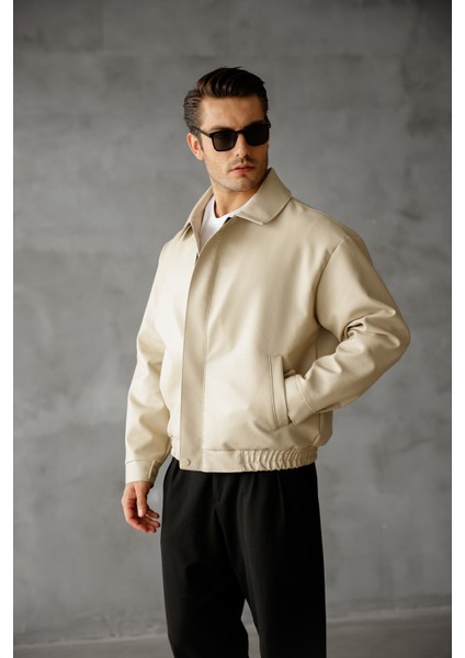 Oversize Unisex Vintage Içi Kürklü Deri Ceket fiyatları