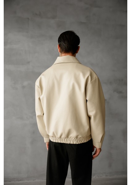 Oversize Unisex Vintage Içi Kürklü Deri Ceket indirimleri