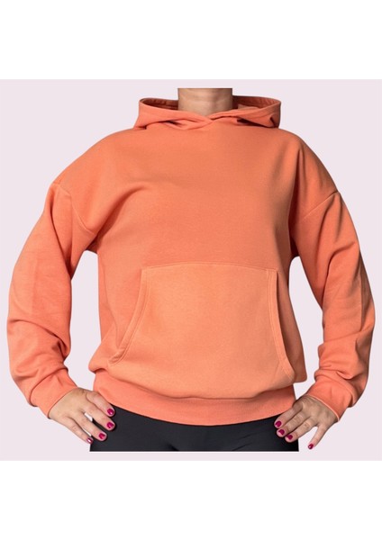 Oversize Kanguru Cepli Kapüşonlu Sweatshirt