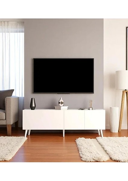 Luna Tv Ünitesi /tv Sehpası Ahşap Ayaklı (160 Cm) modelleri