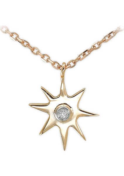 Pırlantalı Altın Kayra Sembolü Kolye modelleri