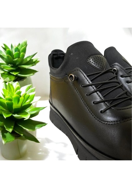 Kadın Siyah Içi Kürklü Ortopedik Kauçuk Taban Bot indirimleri