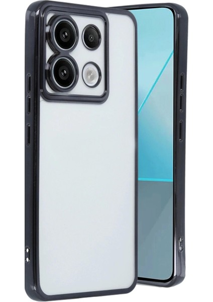 Xiaomi Poco X6 Kılıf Lensli Silikon - SIYAH-(5796)