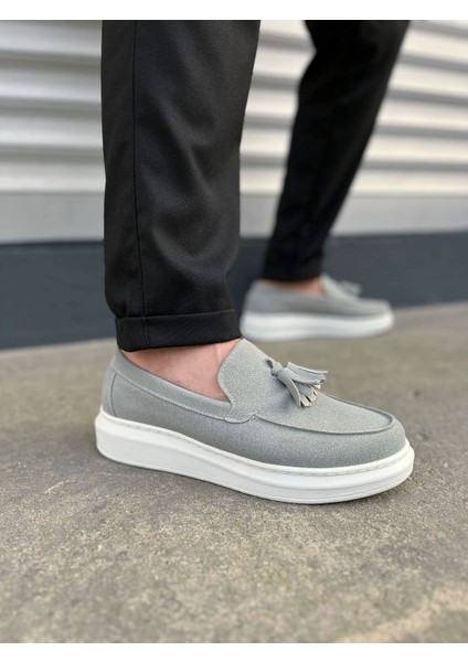 Blaze Bağcıksız Püsküllü Süet Erkek Günlük Spor Klasik Ayakkabı Sbt - Gri fiyatları