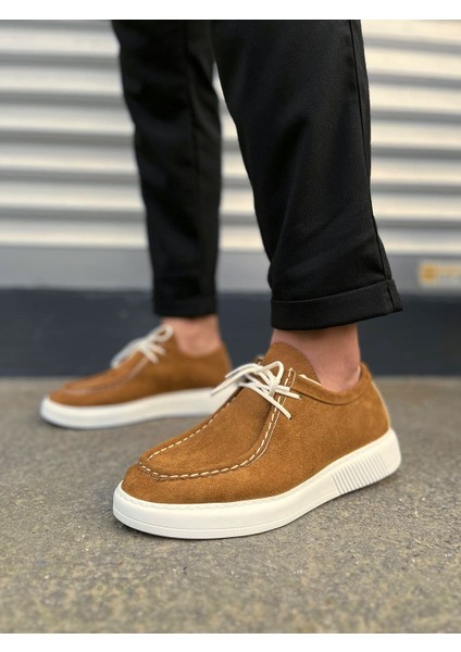 Tornado Bağcıklı Süet Erkek Günlük Spor Klasik Ayakkabı Sbt - Taba