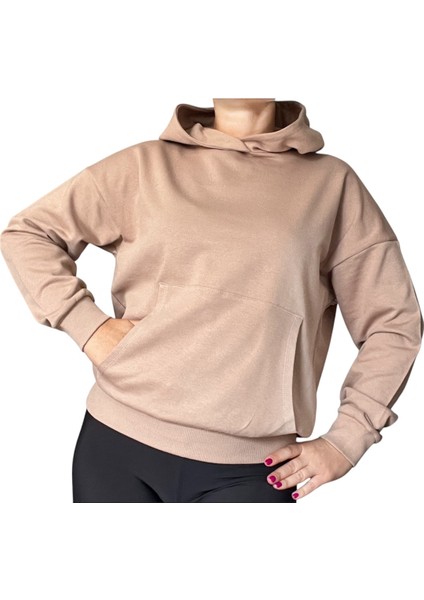 Oversize Kanguru Cepli Kapüşonlu Sweatshirt