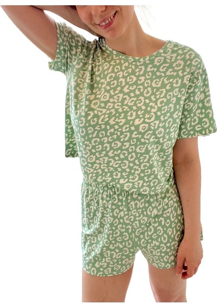 T-Shirt Şort Örme Pijama Takımı modelleri