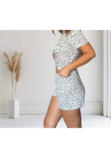 T-Shirt Şort Örme Pijama Takımı