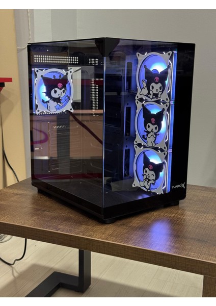 Teras Anime Karakterli RGB Fanlı 550W 80+ Power Supply Akvaryum Kasa