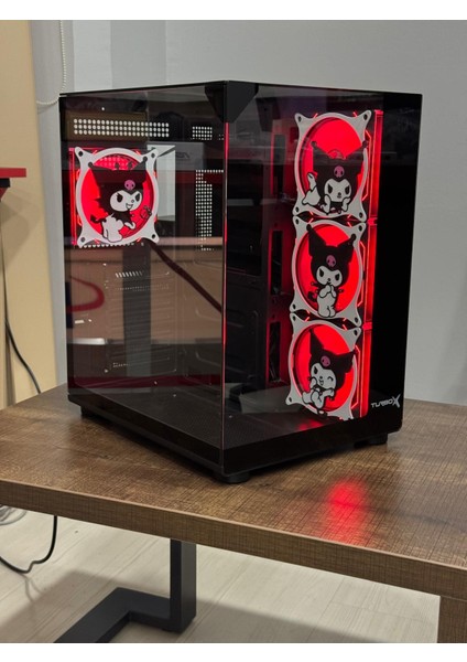 Teras Anime Karakterli RGB Fanlı 550W 80+ Power Supply Akvaryum Kasa modelleri