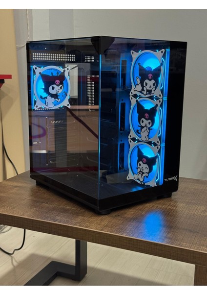 Teras Anime Karakterli RGB Fanlı 550W 80+ Power Supply Akvaryum Kasa