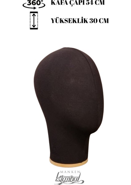 Bayan kumaş kaplı kafa mankeni