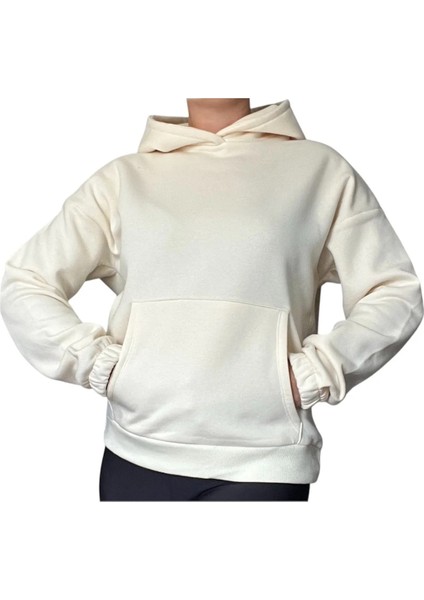 Oversize Kanguru Cepli Kapüşonlu Sweatshirt
