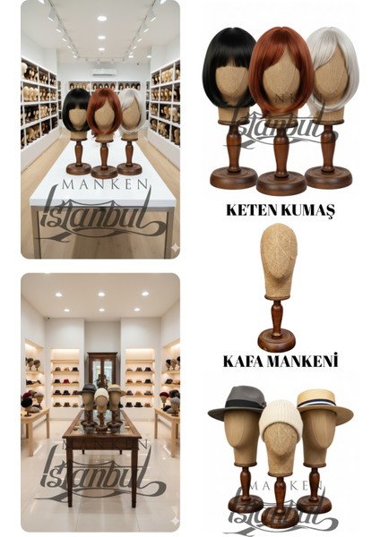 Kafa Mankeni Peruk Mankeni Şapka ve Aksesuar Mankeni