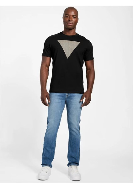Triangle Erkek Siyah Regular Fit T-Shirt M5BI04I3Z14-JBLK