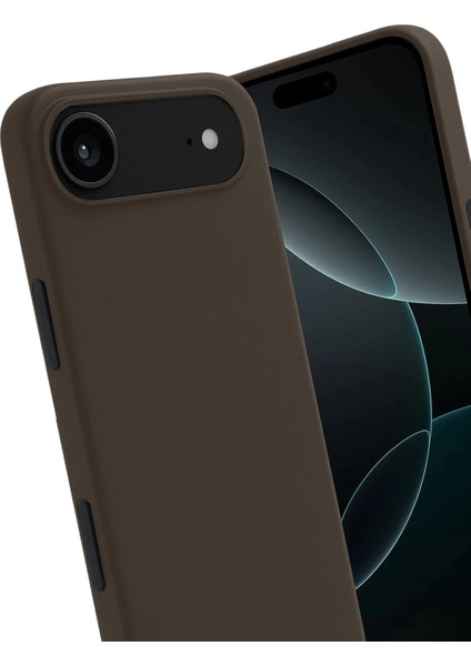 Apple iPhone 17 Air Uyumlu Silikon First Kapak Kahverengi modelleri