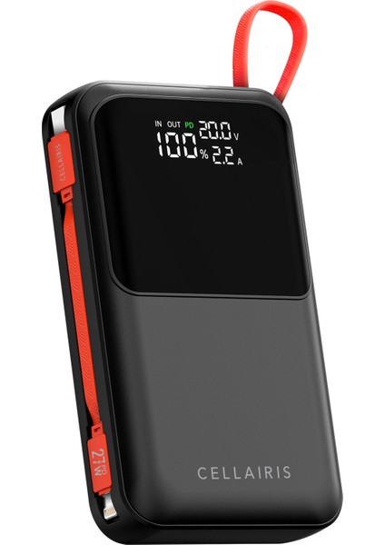 Power Fusion Plus Pd 20000MAH 45W Dahili Kablolu Powerbank - Siyah modelleri