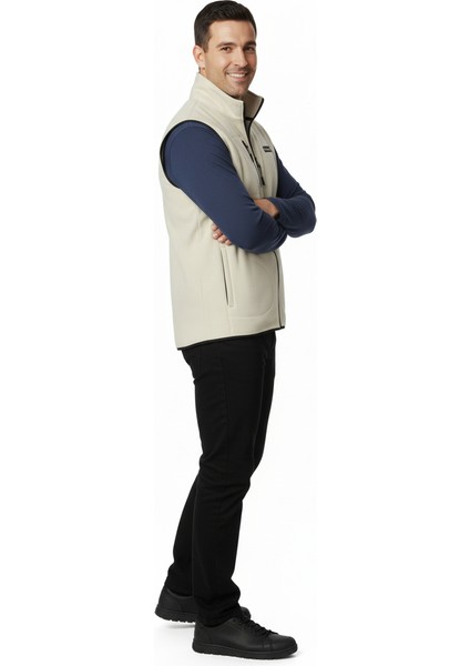 Erkek Kışlık Polar Yelek Önü ve Cepleri Fermuarlı Hakim Yaka Rahat Kesim Tam Kalıp fiyatları