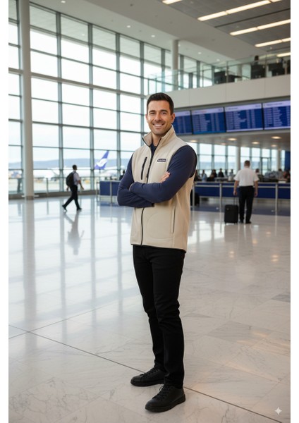 Erkek Kışlık Polar Yelek Önü ve Cepleri Fermuarlı Hakim Yaka Rahat Kesim Tam Kalıp fırsatları