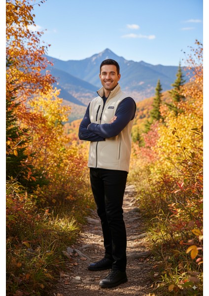 Erkek Kışlık Polar Yelek Önü ve Cepleri Fermuarlı Hakim Yaka Rahat Kesim Tam Kalıp indirimleri