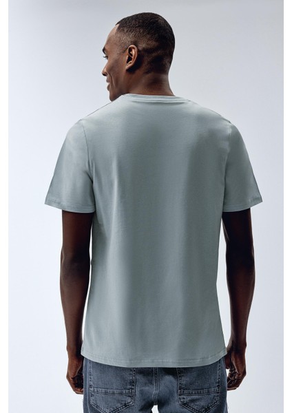 Erkek Basic T-Shirt Mavi Renk fiyatları