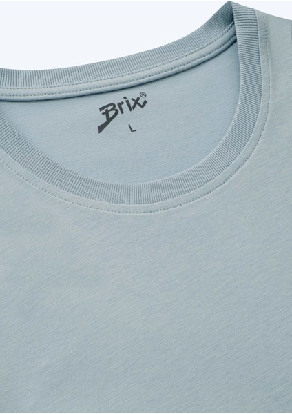 Erkek Basic T-Shirt Mavi Renk fırsatları