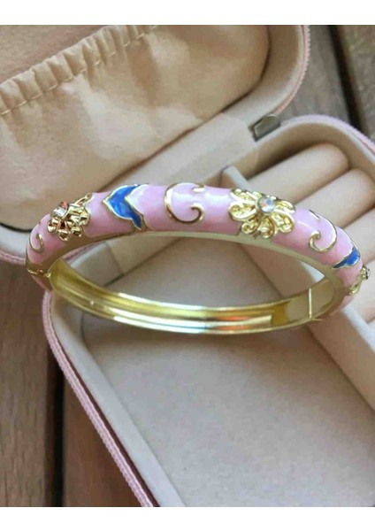 Gold Pembe Çelik Mineli Bileklik