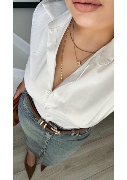 Beyaz Premium Vücuda Oturan Gömlek fiyatları