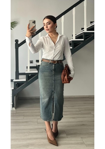 Beyaz Premium Vücuda Oturan Gömlek indirimleri