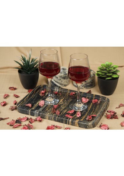 Angolo Mermer Dikdörtgen Tepsi Violet