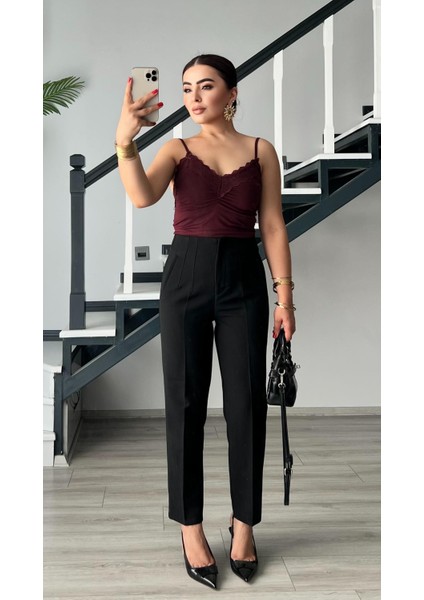 Siyah Flatolu Pantolon indirimleri