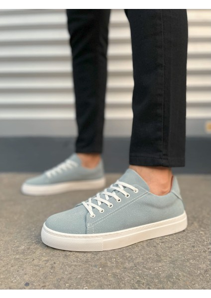 Mode Bağcıklı Süet Erkek Günlük Sneaker Ayakkabı Sbt - Mavi