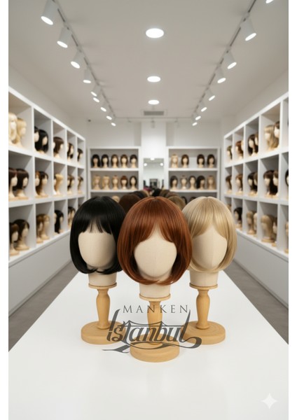 Kumaş Kaplı Polyester Kafa Mankeni Aksesuar Mankeni Şapka Mankeni Peruk Mankeni fırsatları