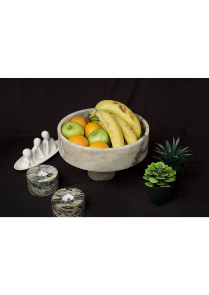 Profondo Ayaklı Mermer Kase Violet indirimleri