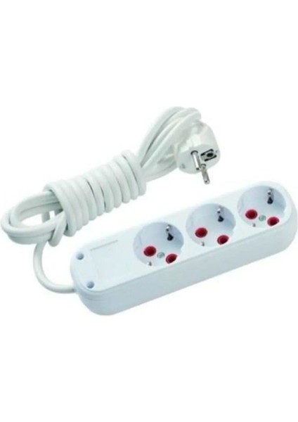 Asel 3'lü Topraklı Kablolu Priz 3 mt Ast 303