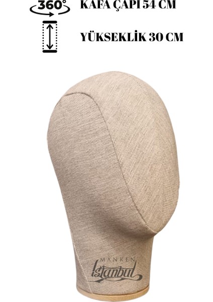 Kumaş Kaplı Polyester Kafa Mankeni Aksesuar Mankeni Şapka Mankeni Peruk Mankeni fırsatları