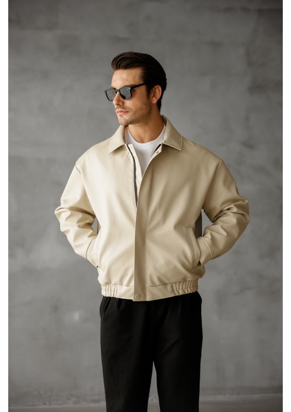 Oversize Unisex Vintage Içi Kürklü Deri Ceket modelleri