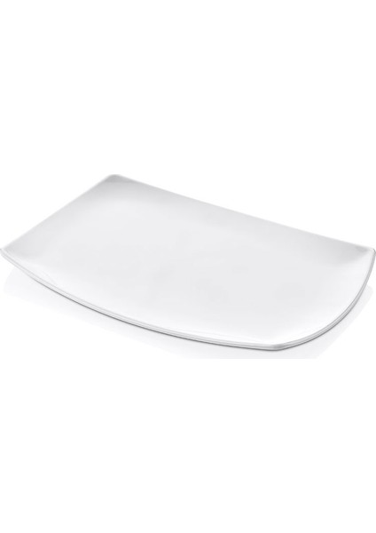 7439.PW - Carre 2'li Krem Beyaz Dikdörtgen Tabak Seti 41,4X26 Cm, Thermoset Melamin