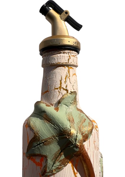 500 ml Kil Kabartma Uygulama Sarı Üzüm Desenli El Yapımı Zeytinyağı & Üzüm Sirke Şişeleri indirimleri