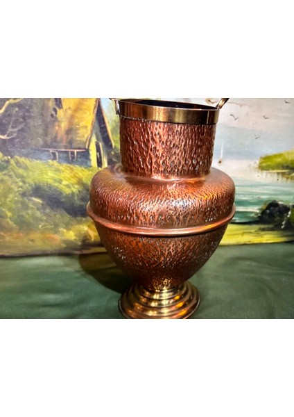 Bakır ve Pirinçten Avrupa Ev Dekor Objesi 34 cm Boyunda modelleri