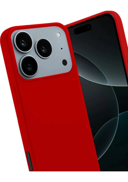 Apple iPhone 17 Pro Max Uyumlu Silikon First Kapak Kırmızı modelleri