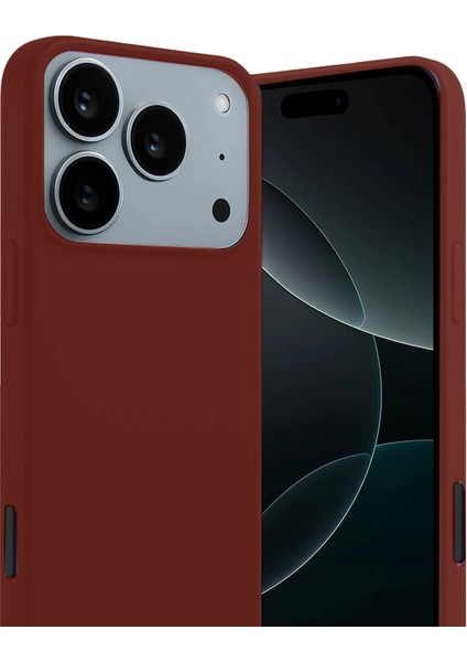 Apple iPhone 17 Pro Uyumlu Silikon First Kapak Bordo fiyatları
