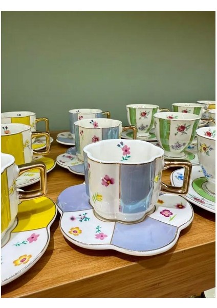 Royking 6lı Mavi Çizgili Kahve Fincanı MSKF73 fiyatları