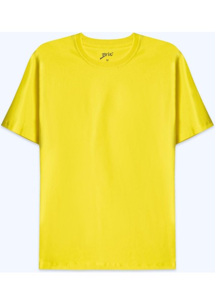 Erkek Basic T-Shirt Sarı Renk modelleri
