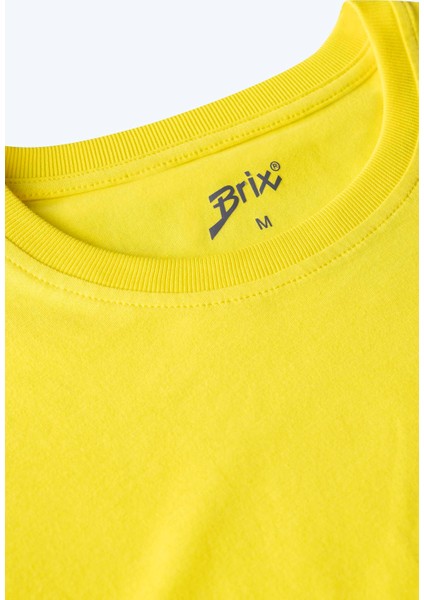 Erkek Basic T-Shirt Sarı Renk fırsatları