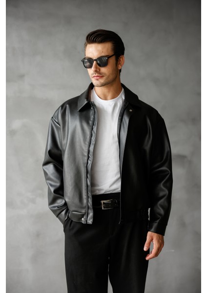 Oversize Unisex Vintage Içi Kürklü Deri Ceket fırsatları