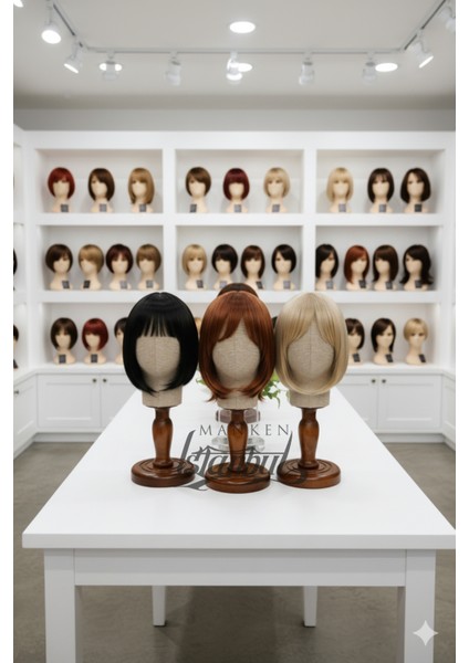 Kumaş Kaplı Ahşap Standlı Polyester Kafa Mankeni Aksesuar Mankeni Şapka Mankeni Peruk Mankeni fiyatları